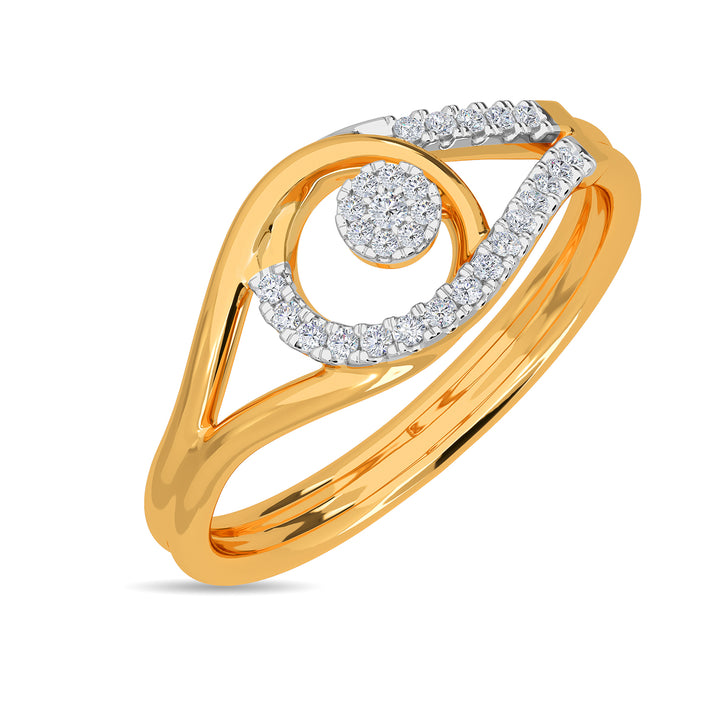 Diamond Twist Engagement Band Ring | Radiant Bay